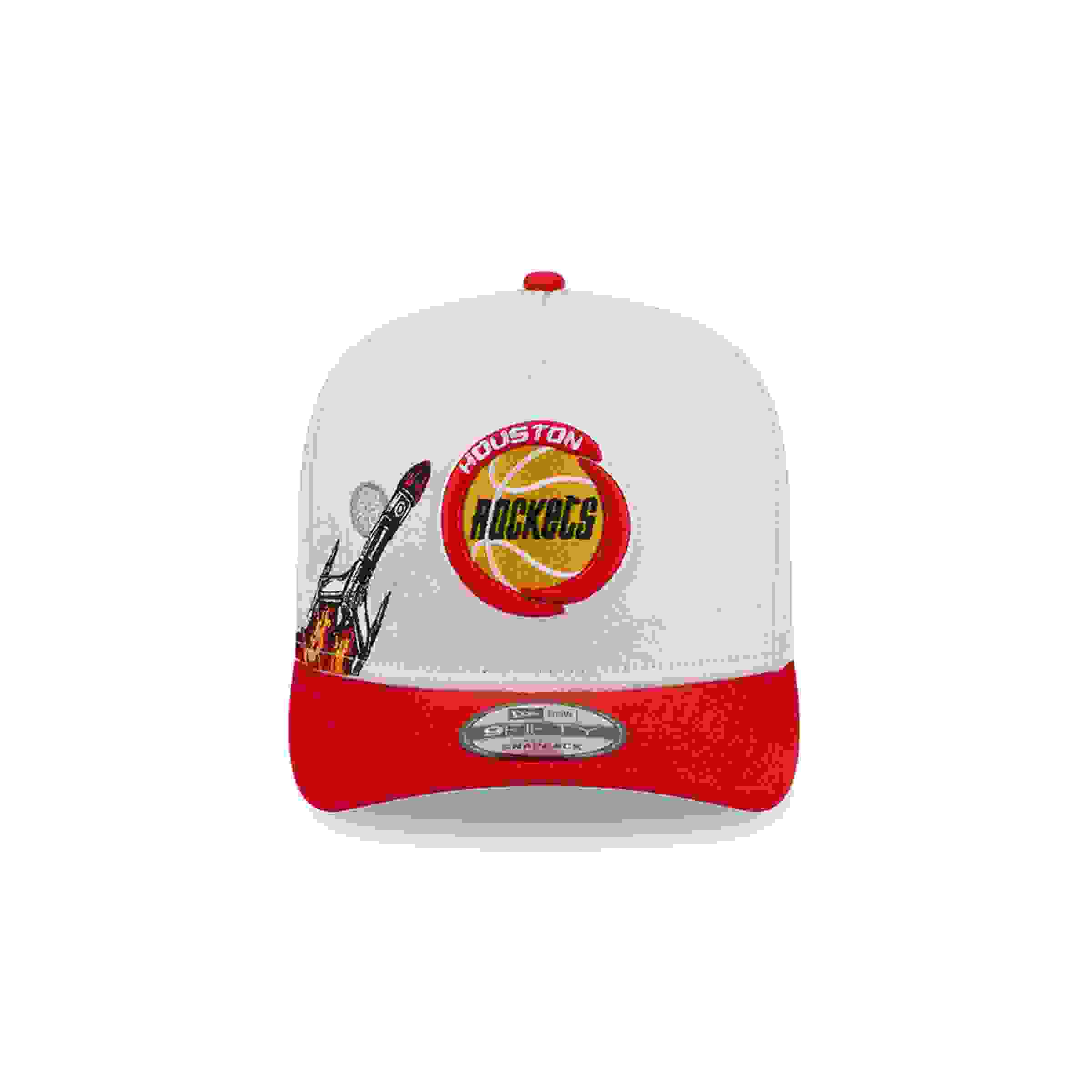 New Era Houston Rockets 9FIFTY A-Frame Hardwood Classic Cream/Red Snapback Hat